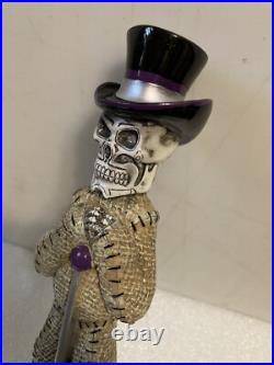 LEFT COAST SKELETON VOODOO DOLL AMERICAN STOUT Draft beer tap handle. CALIFORNIA
