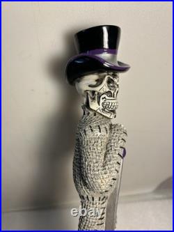 LEFT COAST SKELETON VOODOO DOLL AMERICAN STOUT Draft beer tap handle. CALIFORNIA