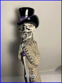 LEFT COAST SKELETON VOODOO DOLL AMERICAN STOUT Draft beer tap handle. CALIFORNIA