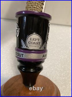 LEFT COAST SKELETON VOODOO DOLL AMERICAN STOUT Draft beer tap handle. CALIFORNIA