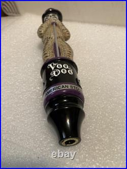 LEFT COAST SKELETON VOODOO DOLL AMERICAN STOUT Draft beer tap handle. CALIFORNIA