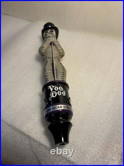 LEFT COAST SKELETON VOODOO DOLL AMERICAN STOUT Draft beer tap handle. CALIFORNIA