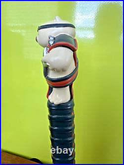 LIABILITY Brewing MORTAL COMBAT BEER Tap Handle 11 WOMBAT CAT NINJA SC Brewery
