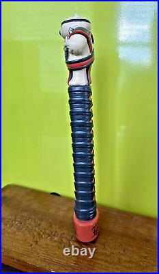 LIABILITY Brewing MORTAL COMBAT BEER Tap Handle 11 WOMBAT CAT NINJA SC Brewery