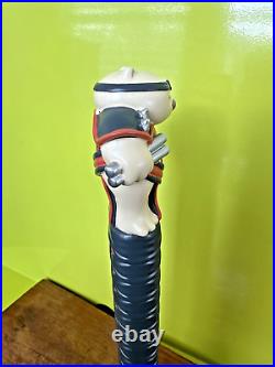 LIABILITY Brewing MORTAL COMBAT BEER Tap Handle 11 WOMBAT CAT NINJA SC Brewery