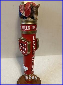LONE STAR BEER ARMADILLO Draft beer tap handle. TEXAS