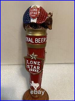 LONE STAR BEER RED WHITE AND BLUE TEXAS ARMADILLO Draft beer tap handle. TEXAS LONE STAR BEER RED WHITE AND BLUE TEXAS ARMADILLO Draft beer tap handle. TEXAS