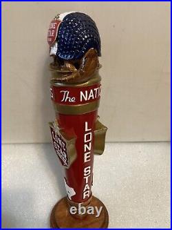 LONE STAR BEER RED WHITE AND BLUE TEXAS ARMADILLO Draft beer tap handle. TEXAS LONE STAR BEER RED WHITE AND BLUE TEXAS ARMADILLO Draft beer tap handle. TEXAS