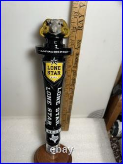 LONE STAR BOCK BEER WILD BIG HORN RAMS HEAD Draft beer tap handle. TEXAS LONE STAR BOCK BEER WILD BIG HORN RAMS HEAD Draft beer tap handle. TEXAS