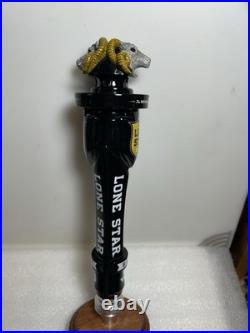 LONE STAR BOCK BEER WILD BIG HORN RAMS HEAD Draft beer tap handle. TEXAS