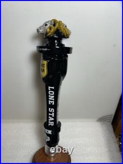 LONE STAR BOCK BEER WILD BIG HORN RAMS HEAD Draft beer tap handle. TEXAS