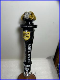 LONE STAR BOCK BEER WILD BIG HORN RAMS HEAD Draft beer tap handle. TEXAS