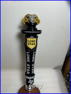 LONE STAR BOCK BEER WILD BIG HORN RAMS HEAD Draft beer tap handle. TEXAS