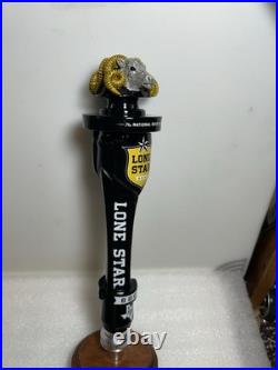 LONE STAR BOCK BEER WILD BIG HORN RAMS HEAD Draft beer tap handle. TEXAS