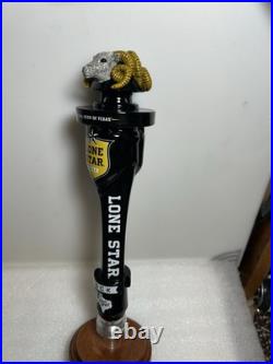 LONE STAR BOCK BEER WILD BIG HORN RAMS HEAD Draft beer tap handle. TEXAS