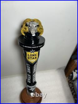 LONE STAR BOCK BEER WILD BIG HORN RAMS HEAD Draft beer tap handle. TEXAS