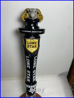 LONE STAR BOCK BEER WILD BIG HORN RAMS HEAD Draft beer tap handle. TEXAS