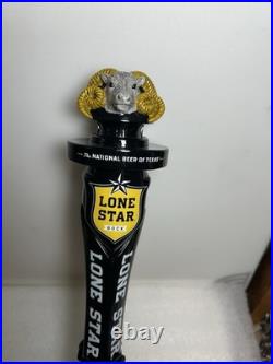 LONE STAR BOCK BEER WILD BIG HORN RAMS HEAD Draft beer tap handle. TEXAS LONE STAR BOCK BEER WILD BIG HORN RAMS HEAD Draft beer tap handle. TEXAS