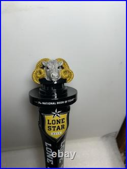LONE STAR BOCK BEER WILD BIG HORN RAMS HEAD Draft beer tap handle. TEXAS