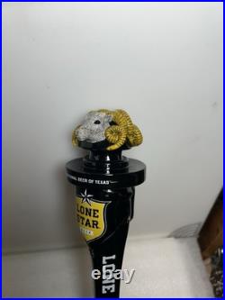 LONE STAR BOCK BEER WILD BIG HORN RAMS HEAD Draft beer tap handle. TEXAS