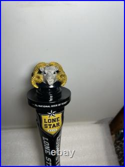 LONE STAR BOCK BEER WILD BIG HORN RAMS HEAD Draft beer tap handle. TEXAS