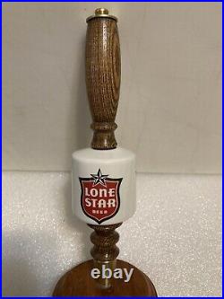 LONE STAR CERAMIC BARREL & WOOD Draft beer tap handle. TEXAS
