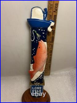 LONE STAR LIGHT BEER TEXAS-STYLE FLY-FISHING Draft beer tap handle. TEXAS