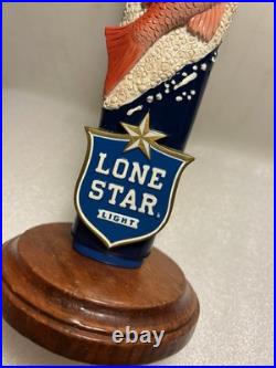LONE STAR LIGHT BEER TEXAS-STYLE FLY-FISHING Draft beer tap handle. TEXAS