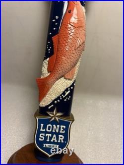 LONE STAR LIGHT BEER TEXAS-STYLE FLY-FISHING Draft beer tap handle. TEXAS