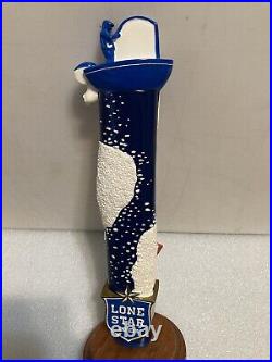 LONE STAR LIGHT TEXAS-STYLE FLY-FISHING Draft beer tap handle. TEXAS