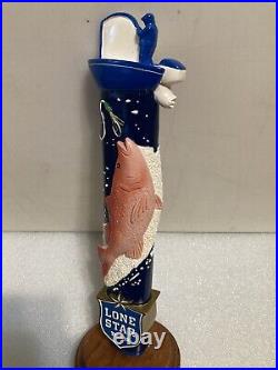 LONE STAR LIGHT TEXAS-STYLE FLY-FISHING Draft beer tap handle. TEXAS