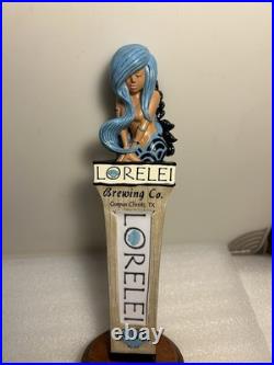 LORELEI BREWING BLUE HAIR SEA NYMPH MERMAID EPHYRA draft beer tap handle. TEXAS