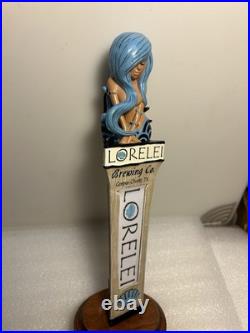 LORELEI BREWING BLUE HAIR SEA NYMPH MERMAID EPHYRA draft beer tap handle. TEXAS