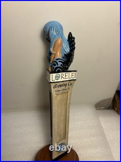 LORELEI BREWING BLUE HAIR SEA NYMPH MERMAID EPHYRA draft beer tap handle. TEXAS