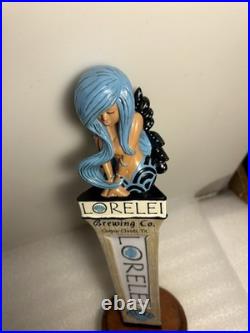 LORELEI BREWING BLUE HAIR SEA NYMPH MERMAID EPHYRA draft beer tap handle. TEXAS