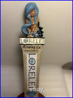 LORELEI BREWING BLUE HAIR SEA NYMPH MERMAID EPHYRA draft beer tap handle. TEXAS
