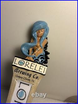 LORELEI BREWING BLUE HAIR SEA NYMPH MERMAID EPHYRA draft beer tap handle. TEXAS