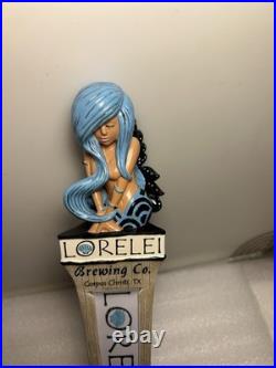 LORELEI BREWING BLUE HAIR SEA NYMPH MERMAID EPHYRA draft beer tap handle. TEXAS LORELEI BREWING BLUE HAIR SEA NYMPH MERMAID EPHYRA draft beer tap handle. TEXAS