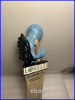 LORELEI BREWING BLUE HAIR SEA NYMPH MERMAID EPHYRA draft beer tap handle. TEXAS