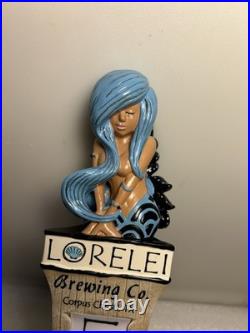 LORELEI BREWING BLUE HAIR SEA NYMPH MERMAID EPHYRA draft beer tap handle. TEXAS