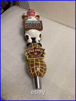 LOST COAST PEANUT BUTTER CHOCOLATE MILK STOUT draft beer tap handle. CALIFORNIA