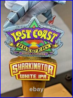 LOST COAST SHARKINATOR WHITE IPA BEER Keg Tap Handle CALIFORNIA JAWS NEW n BOX