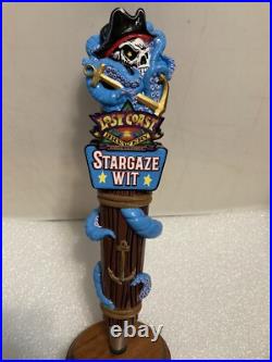 LOST COAST STARGAZE WIT PIRATE AND THE KRAKEN draft beer tap handle. CALIFORNIA