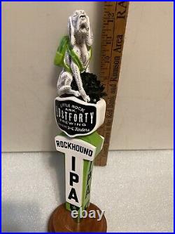 LOST FORTY BREWING ROCKHOUND IPA draft beer tap handle. ARKANSAS