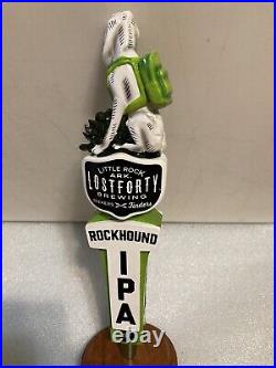 LOST FORTY BREWING ROCKHOUND IPA draft beer tap handle. ARKANSAS