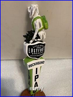 LOST FORTY BREWING ROCKHOUND IPA draft beer tap handle. ARKANSAS