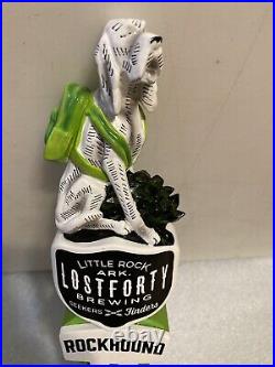 LOST FORTY BREWING ROCKHOUND IPA draft beer tap handle. ARKANSAS