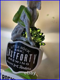 LOST FORTY BREWING ROCKHOUND IPA draft beer tap handle. ARKANSAS