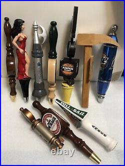 LOT OF 10 MIXED BREWERY draft beer tap handles. New and used Condition. #12