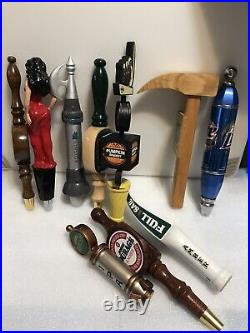 LOT OF 10 MIXED BREWERY draft beer tap handles. New and used Condition. #12